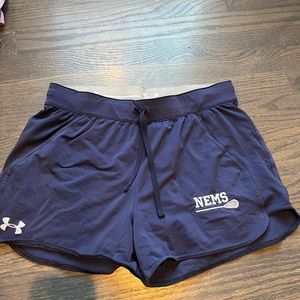 under armor navy athletic shorts